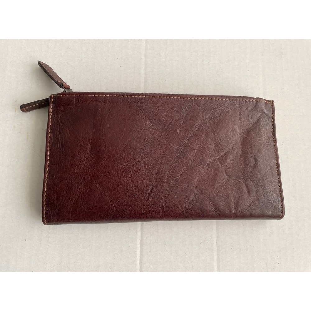 Jack Georges Brown Leather Men's/Women's Travel Wallet Clutch - Picture 8 of 8